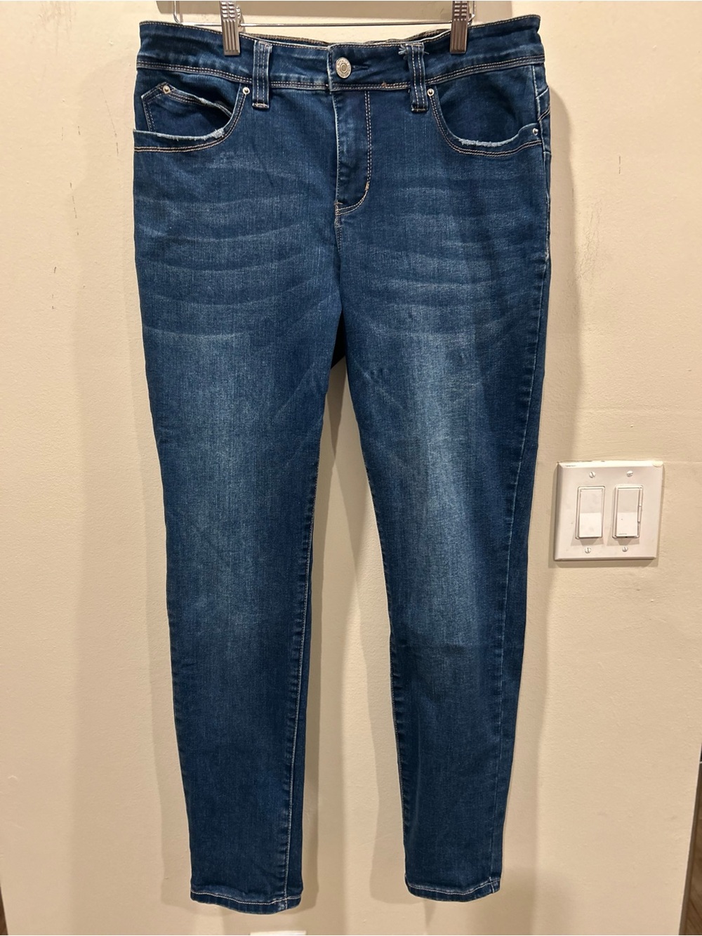 Royalty for Me Womens Distressed Skinny Jeans Blue Size 14